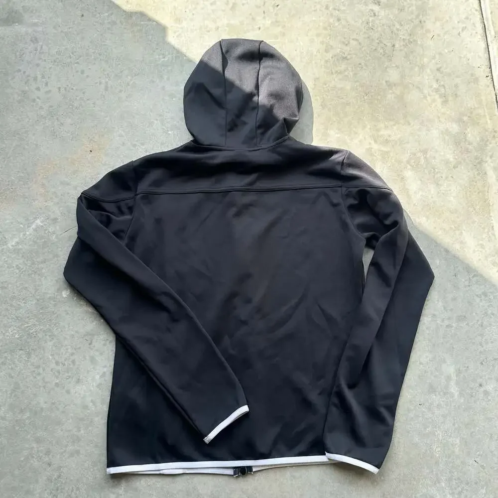 Vintage Nike Full Zip Athletic Track Hoodie Jacket Black and White